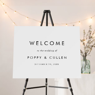 Chic Typography Wedding Welcome Foam Board