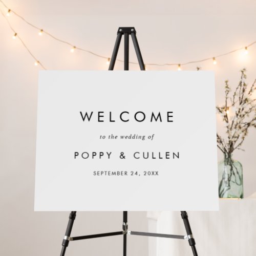 Chic Typography Wedding Welcome Foam Board