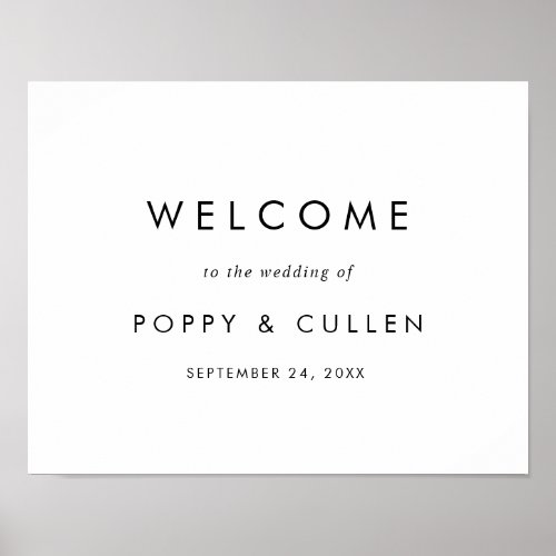 Chic Typography Wedding Welcome Poster