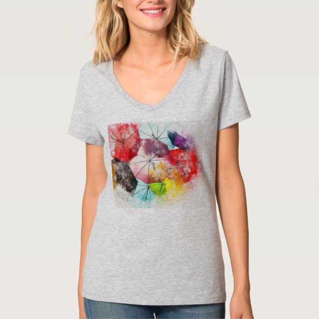 Chic Umbrella Design Women's T-Shirt (Front)