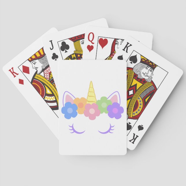 Chic Unicorn Poker Cards (Back)