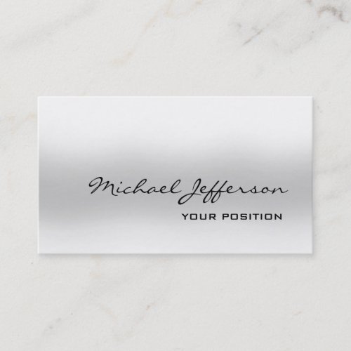 Chic Unique Grey Trendy Personal Business Card