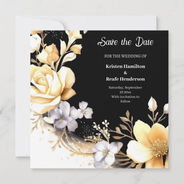 Chic Unique Modern Wedding Save The Date (Front)