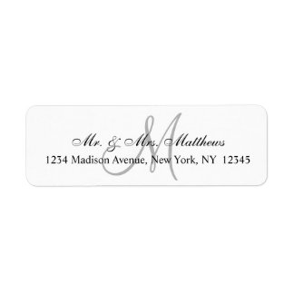 Chic Unique Monogram Wedding Label