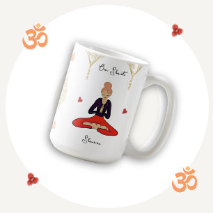 Chic & Unique, Thoughtful Yoga Girl Om Shanti Coffee Mug