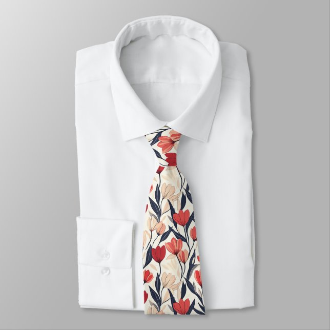 Chic Valentine Gifts For Dad Tulip Neck Tie (Tied)