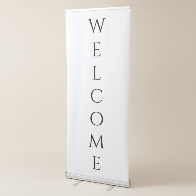 Chic Vertical Rectangle Welcome Party Banner (3/4)