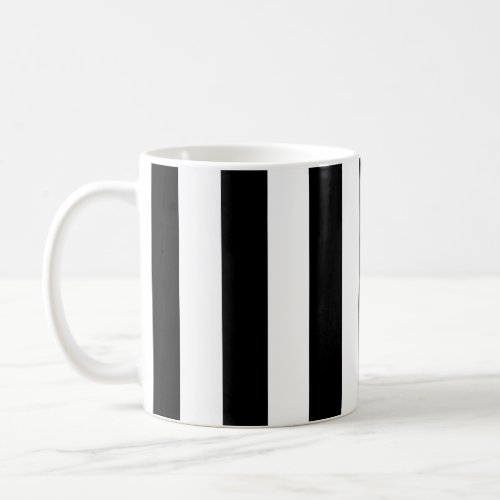 Chic Vertical Stripes Black And White Striped  Coffee Mug