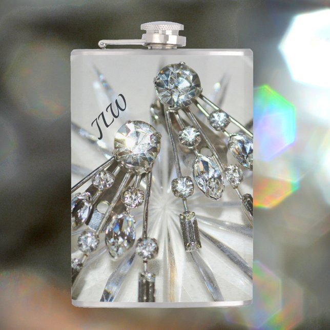 Chic Vintage Art Deco Rhinestones Flask (Creator Uploaded)