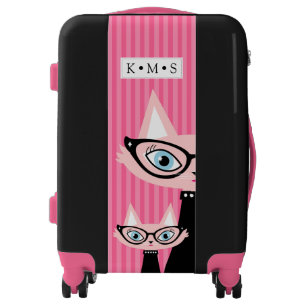 Chic Vintage Cat Luggage