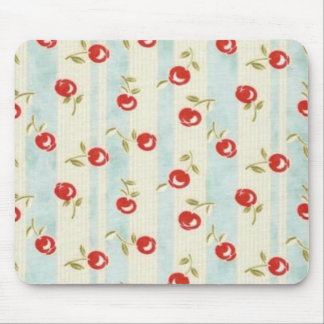 Chic Vintage CHERRIES Fabric Mouse Pad
