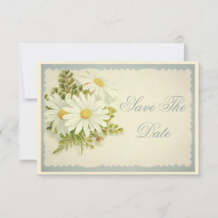 Chic Vintage Daisies Save The Date 100th