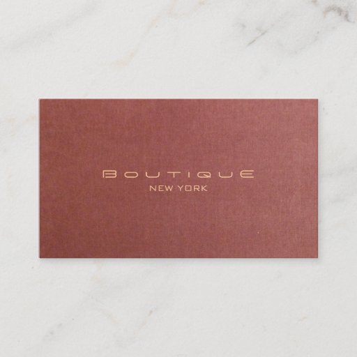 Customizable Chic Boutique Faux Velvet Salmon Color Modern Business Card Template