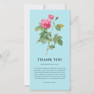 Chic Vintage Floral Botanical Thank You Card