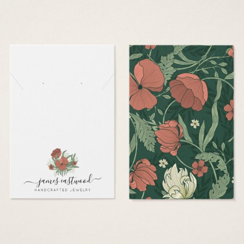 Chic Vintage Floral Earring Necklace Display Cards