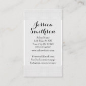 chic vintage hairstylist hair stylist navy mod business card (Back)