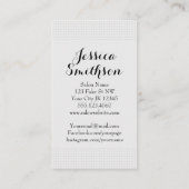 chic vintage hairstylist hair stylist pink mod business card (Back)