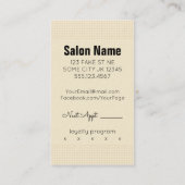 chic vintage hairstylist hair stylist rose modern appointment card (Back)