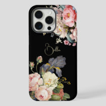 Chic Vintage Personalized Roses & Iris  iPhone 15 Pro Max Case