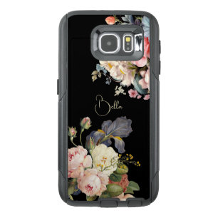 Chic Vintage Personalized Roses & Iris  OtterBox Samsung Galaxy S6 Case