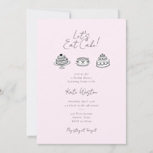 Chic Vintage Pink Bridal Shower Invitation