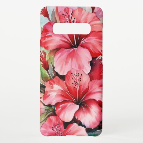 Chic Vintage Pink Floral Tarnished Papyrus Samsung Galaxy S10 Case