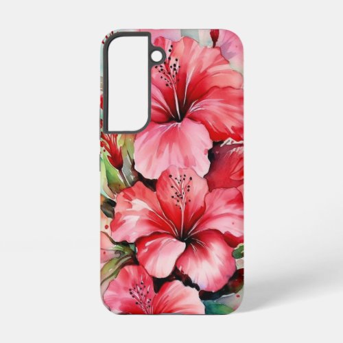 Chic Vintage Pink Floral Tarnished Papyrus Samsung Galaxy S22 Case