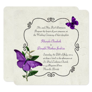 Butterfly Wedding Invitations Zazzle