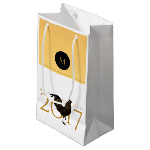 Chic Vintage Rooster Chinese New Year 2017 Gift B1 Small Gift Bag