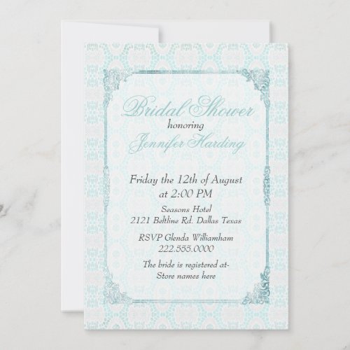 Chic Vintage Shabby Lace Custom Bridal Shower Custom Invitations