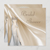 Chic Vintage Wedding Dress Bridal Shower Invitation (Front/Back)