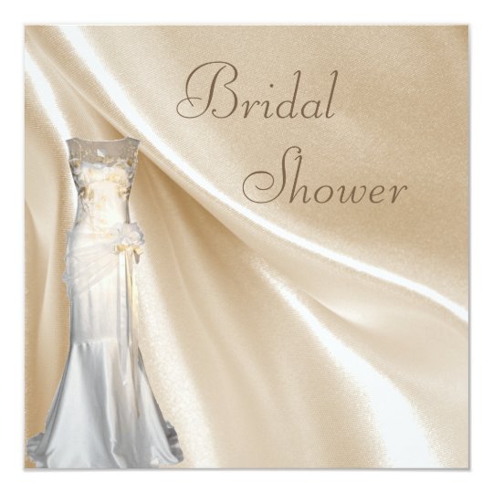 Chic Vintage Wedding Dress Bridal Shower Invitation Zazzle Chic Vintage Wedding Dress Bridal