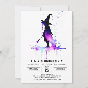Chic Wand Wielder Birthday Invitation