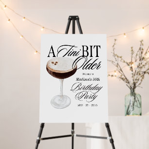 Chic Watercolor A Tini Bit Older Adult Birthday Foam Board