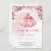 Little Ballerina Is On The Way Tutu Baby Shower Invitation