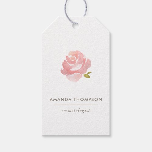 Chic Watercolor Blush Pink Rose Gift Tags