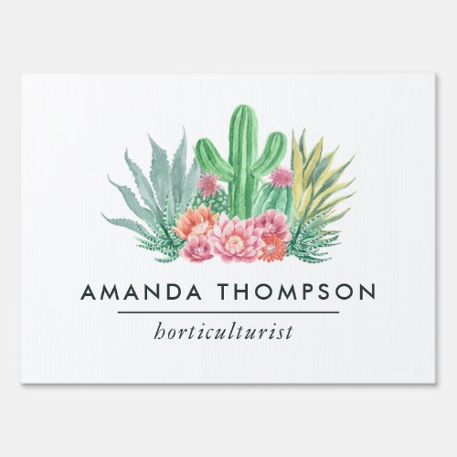 Chic Watercolor Blush Pink Rose Sign