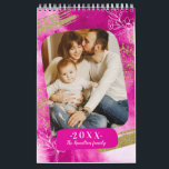 Chic Watercolor Custom Photo  2022 Family Calendar<br><div class="desc">Chic Watercolor Custom Photo 2022 Family Calendar</div>