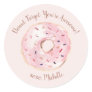 Chic Watercolor Donut Forget You're Awesome Custom Classic Round Sticker