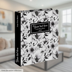 Chic watercolor floral binder for wedding gift