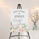Chic watercolor floral Bridal shower welcome sign<br><div class="desc">Blush pink Chic watercolor Floral Bridal Shower brunch welcome sign.</div>