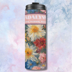 Chic Watercolor Graduation Gifts for Granddaughter Thermal Tumbler