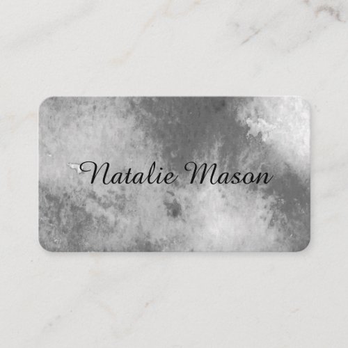 Chic Watercolor Gray with Monogram Business Card