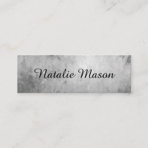 Chic Watercolor Gray with Monogram Mini Business Card