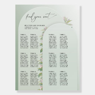 Chic watercolor greenery foliage arch blush floral foam board