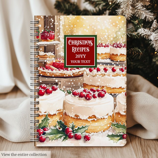 Chic Watercolor Holiday Baking Recipe Book (Chic Watercolor Holiday Baking Recipe Book)