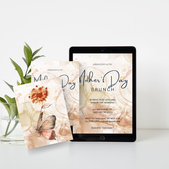 Chic Watercolor Mother’s Day Brunch Invitation (Creator Uploaded)
