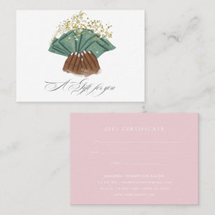 Chic Watercolor Nail Salon Gift Certificate