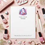 Chic Watercolor Nail Salon Letterhead<br><div class="desc">Simple elegant nail salon business letterhead customizable to your specifics.</div>