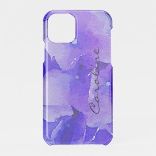 Chic Watercolor Purple Floral OtterBox iPhone Case